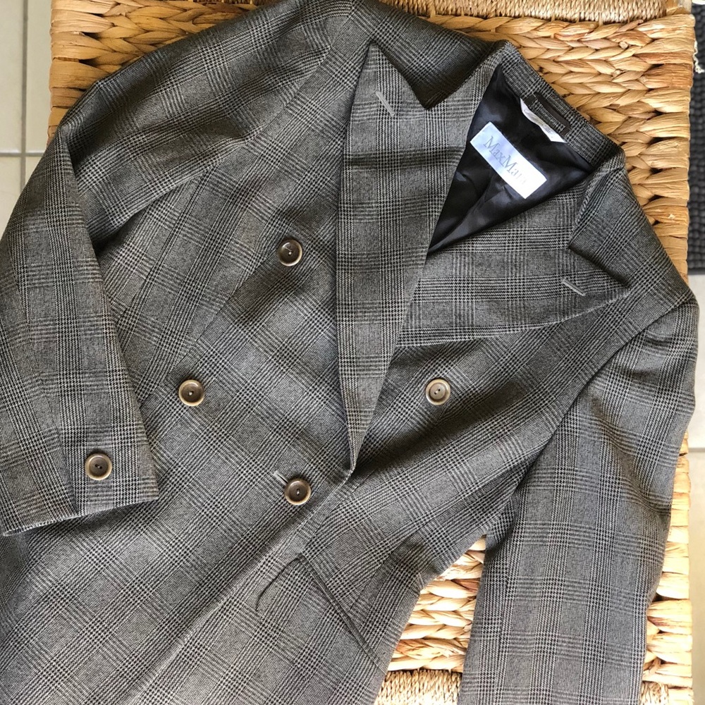 MaxMara Wool and Silk Blazer and Skirt Set